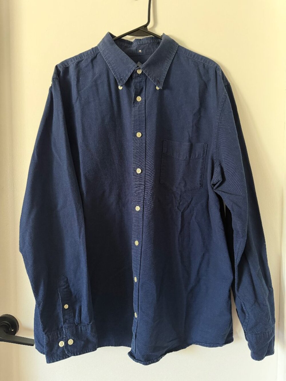 Merona Men’s Navy Button Down Shirt Tailored Fit XL